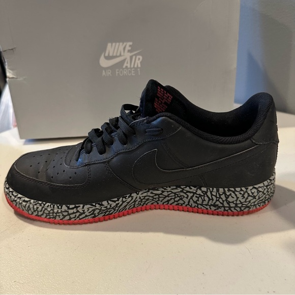Nike Air Force 1 Black Hyper Pink Wolf Grey Elephant Print (488298-063) RARE - Picture 10 of 11